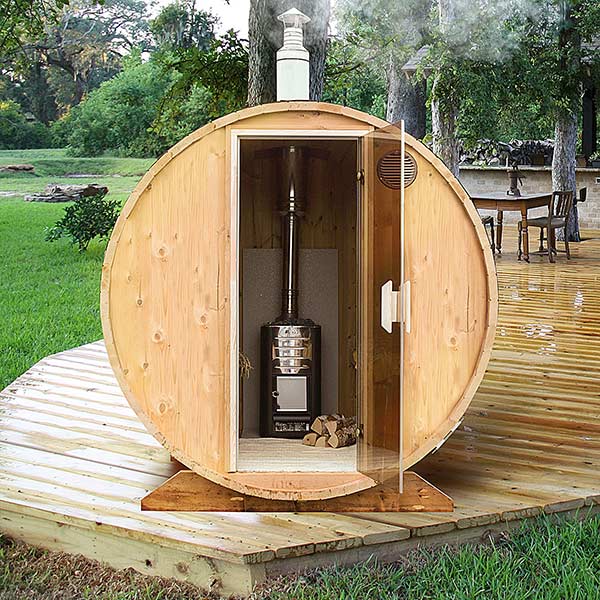 Баня-бочка круглая 2 метра односекционная в Твери